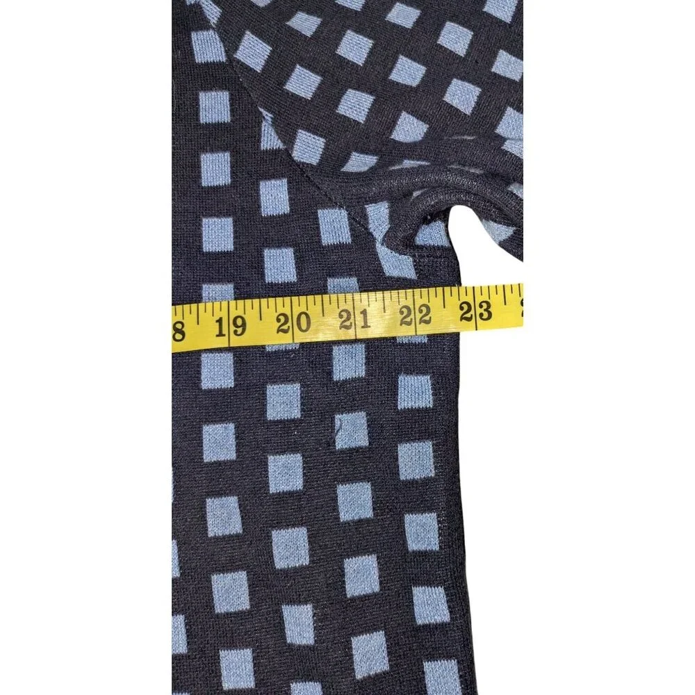 Charter Club Navy & Light Blue Checkered Button-Front Cardigan XXL Cotton Blend - Picture 7 of 13